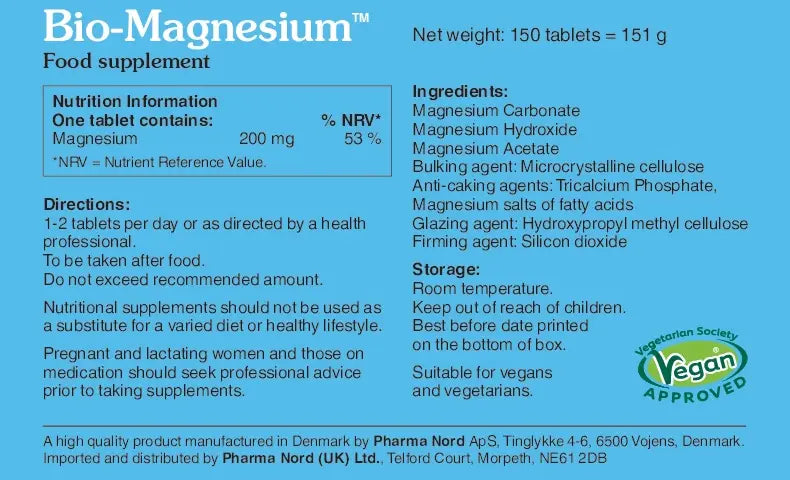 Pharma Nord Bio Magnesium 200mg 60 Tablets