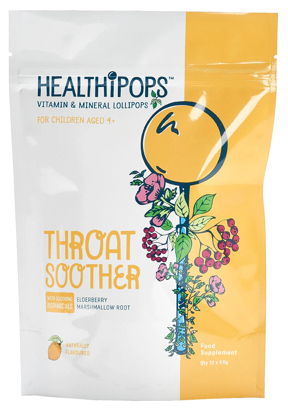 Healthipops Throat Soother 12 Lollipops