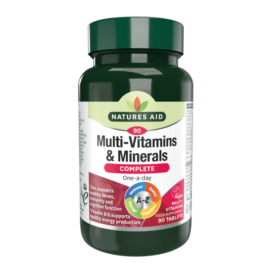 Natures Aid Complete Multi-Vitamins & Minerals 90 Tablets