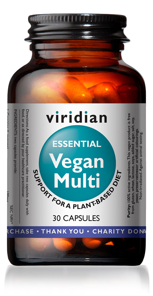 Viridian Essential Vegan Multi Veg 30 Caps - MicroBio Health