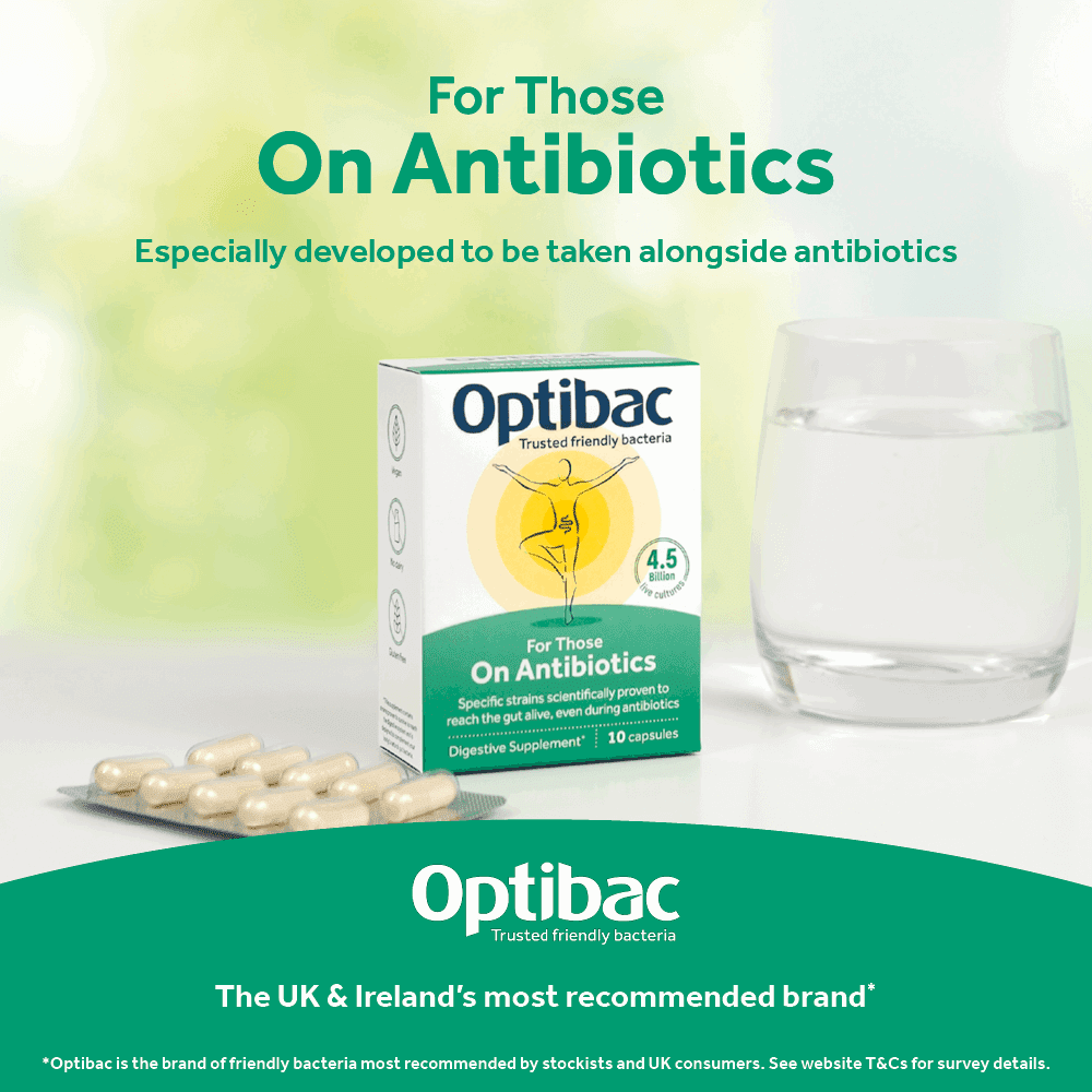 OptiBac For those on antibiotics 10 Capsules - MicroBio Health