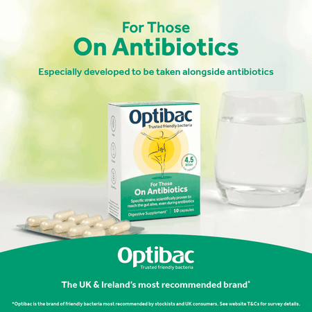 OptiBac For those on antibiotics 10 Capsules - MicroBio Health