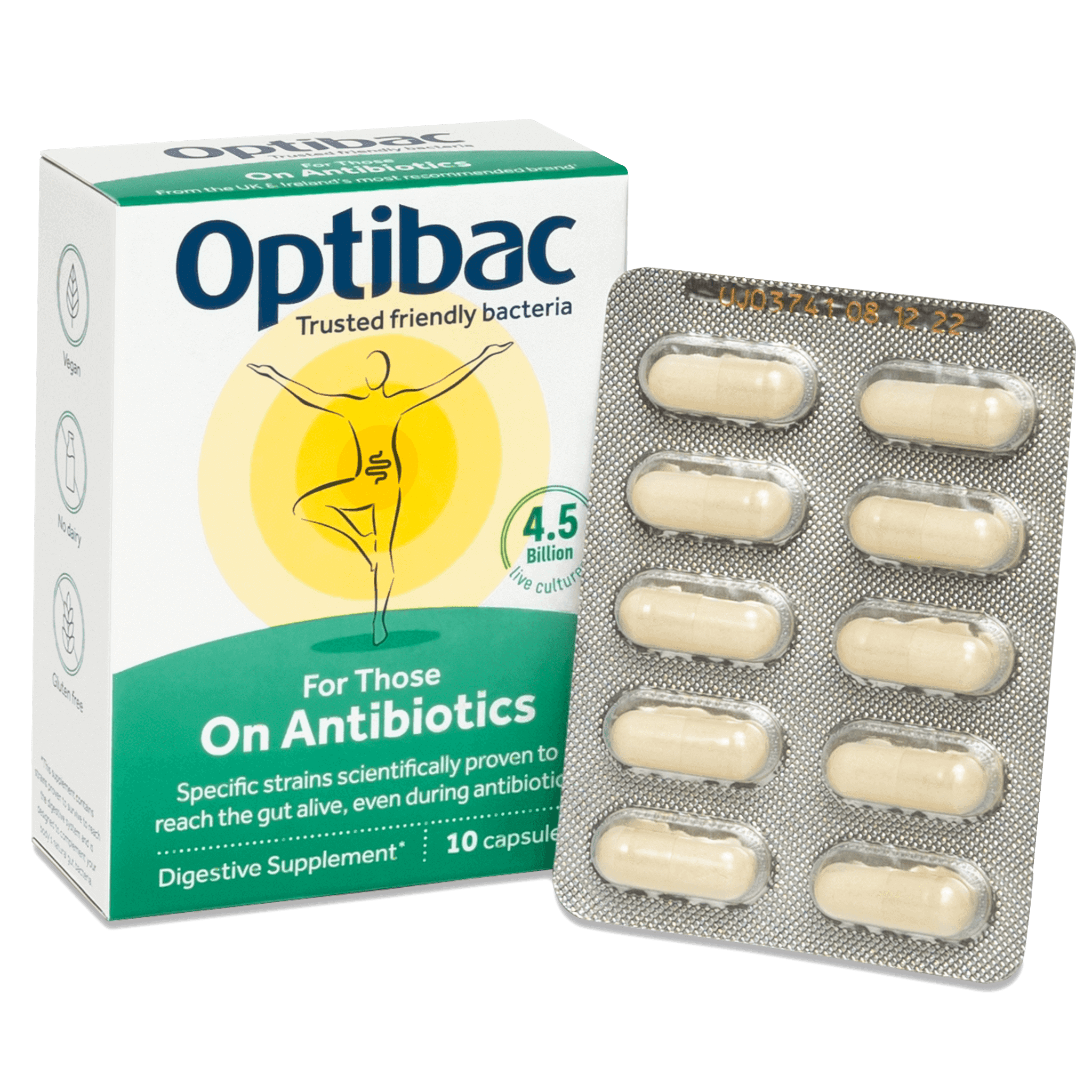 OptiBac For those on antibiotics 10 Capsules - MicroBio Health