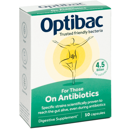 OptiBac For those on antibiotics 10 Capsules - MicroBio Health