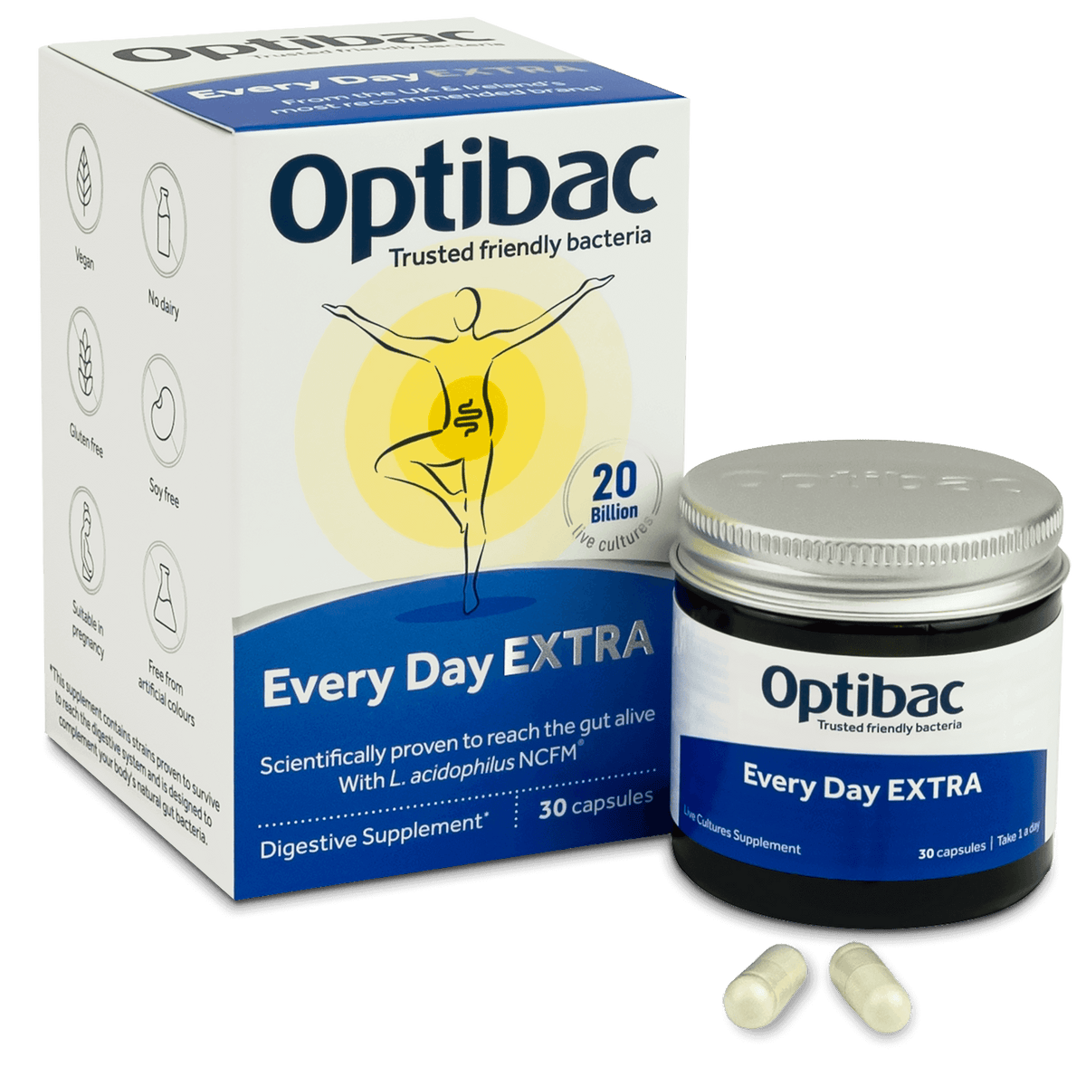 OptiBac For every day EXTRA Strength 30 Capsules - MicroBio Health