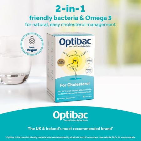 OptiBac For your cholesterol 30 capsules - MicroBio Health