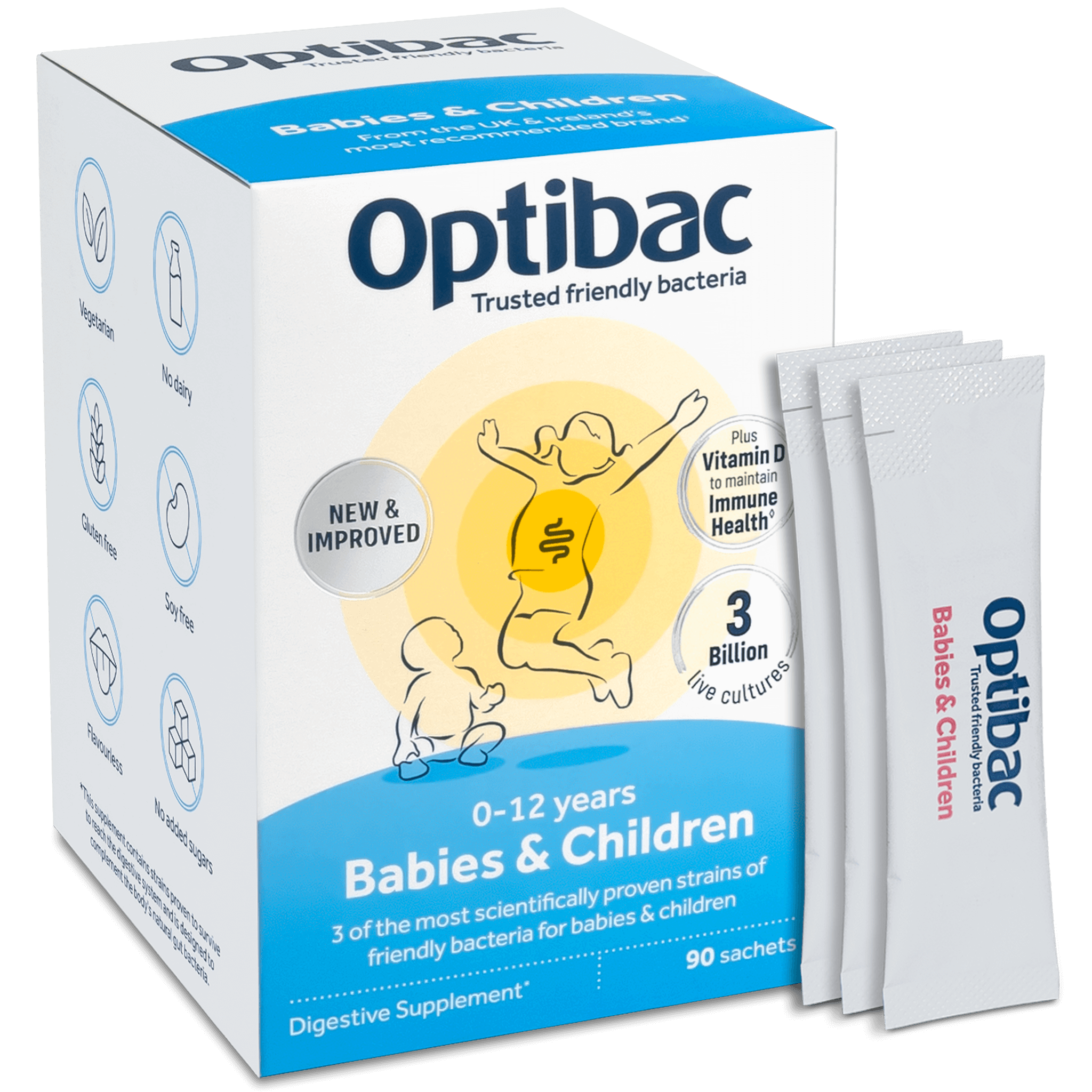 OptiBac For babies & children 90 sachets - MicroBio Health