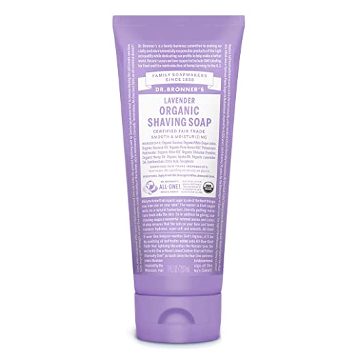 Dr Bronner's Lavender Organic Shaving Soap 207ml - MicroBio Health