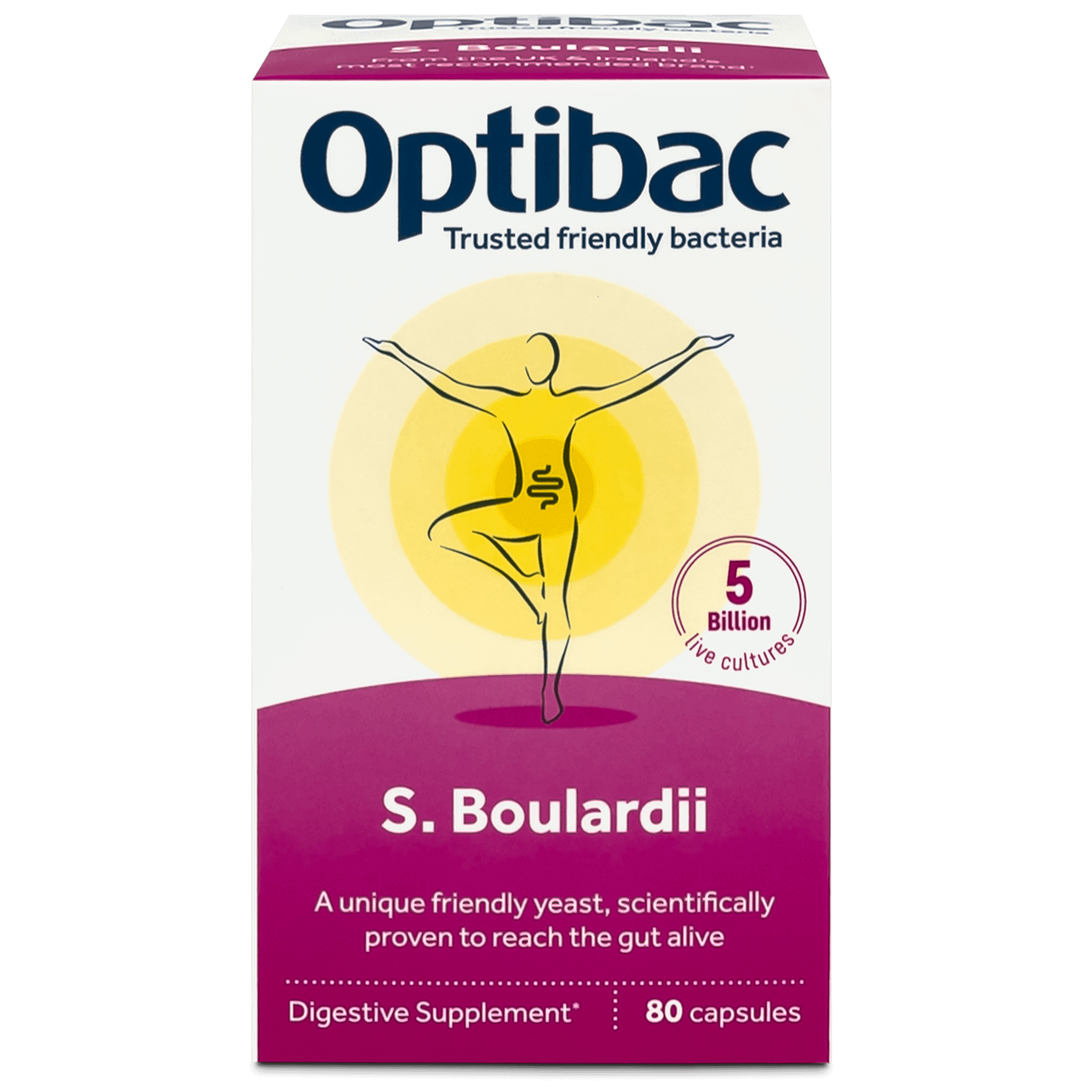 OptiBac Saccharomyces boulardii 80 capsules - MicroBio Health