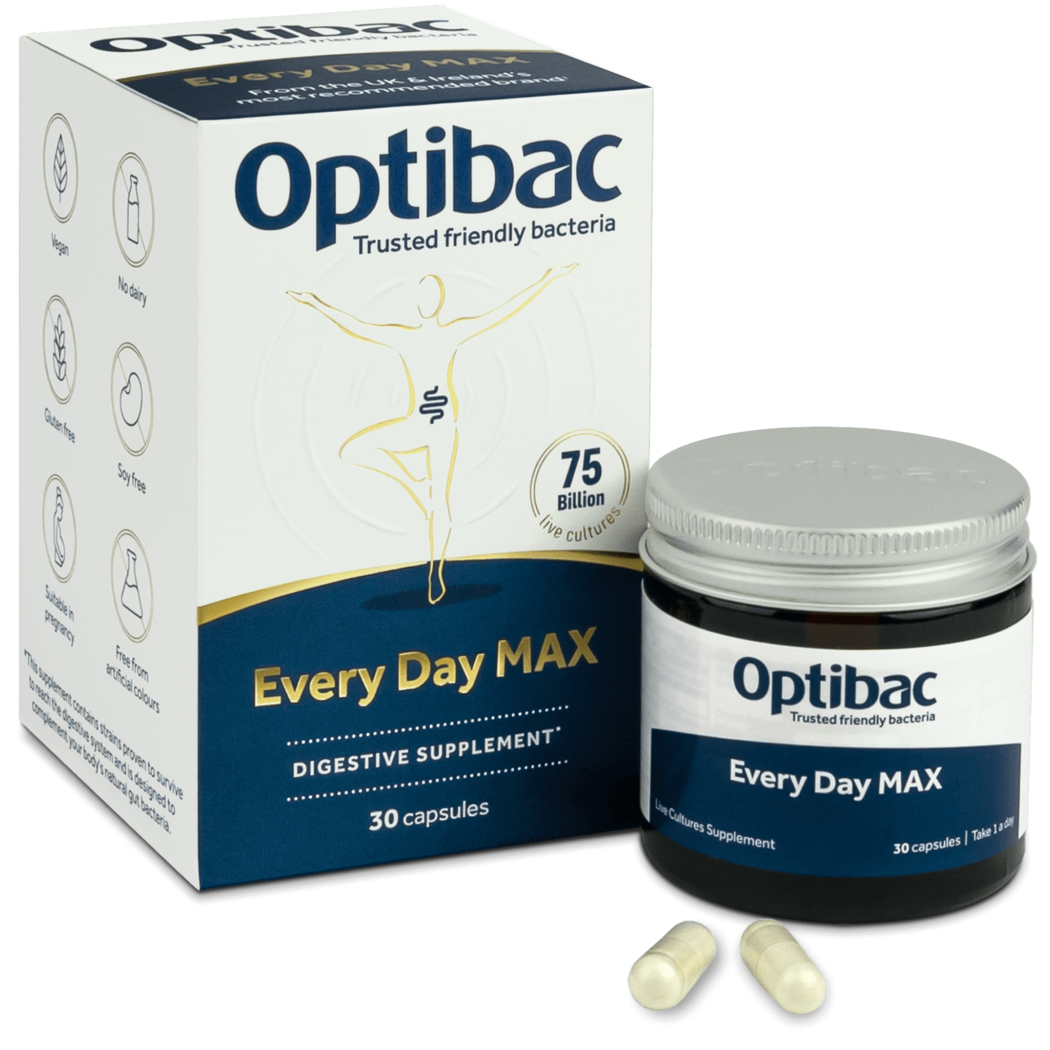 OptiBac For every day MAX 30 capsules - MicroBio Health