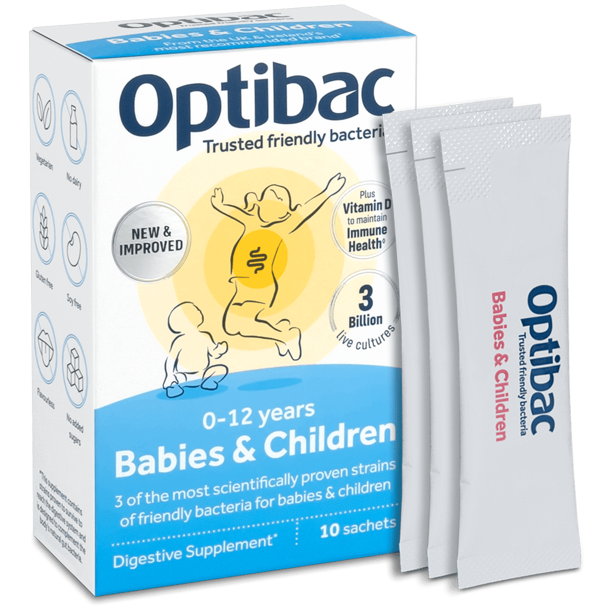 OptiBac For babies & children 10 sachets - MicroBio Health