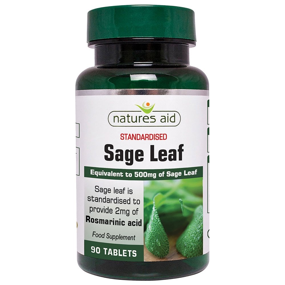 Natures Aid Sage Leaf 50mg 90 tabs - MicroBio Health