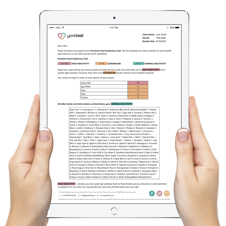 York Test Premium Food Intolerance test + Consultation - MicroBio Health